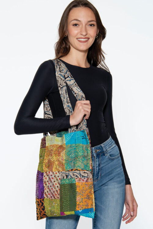 Silk Kantha Tote Bags