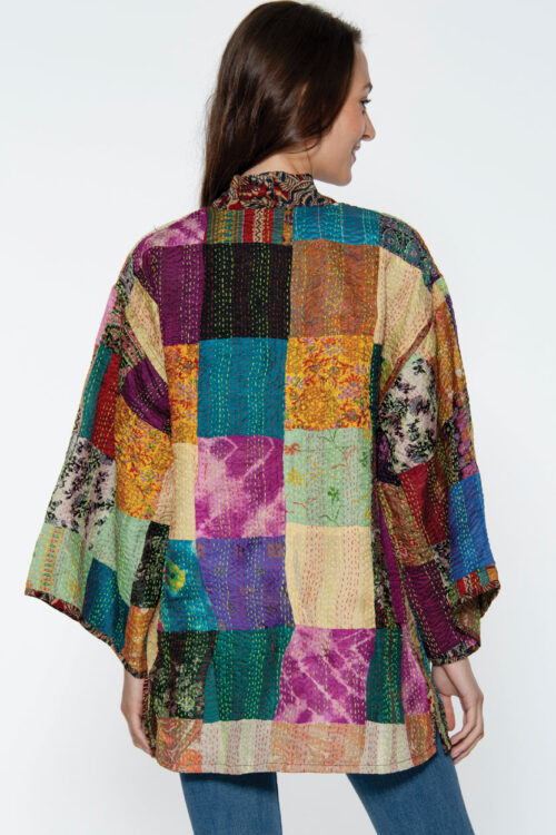 Patchwork Silk Kantha Kimono Jackets