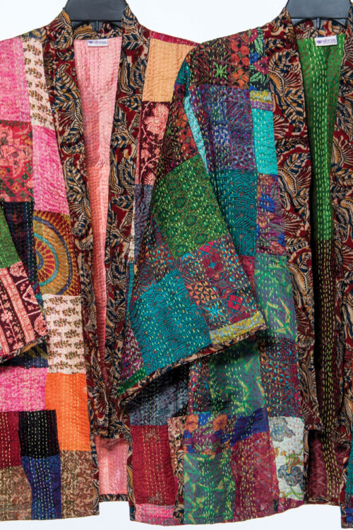 Patchwork Silk Kantha Kimono Jackets