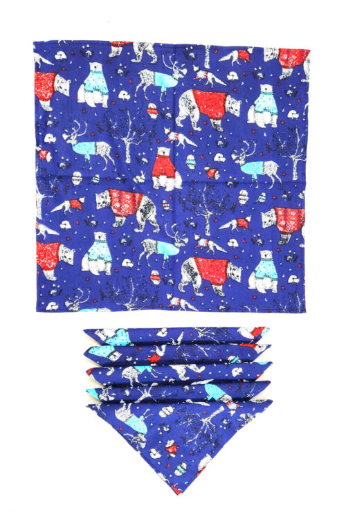 Blue Holiday Napkins