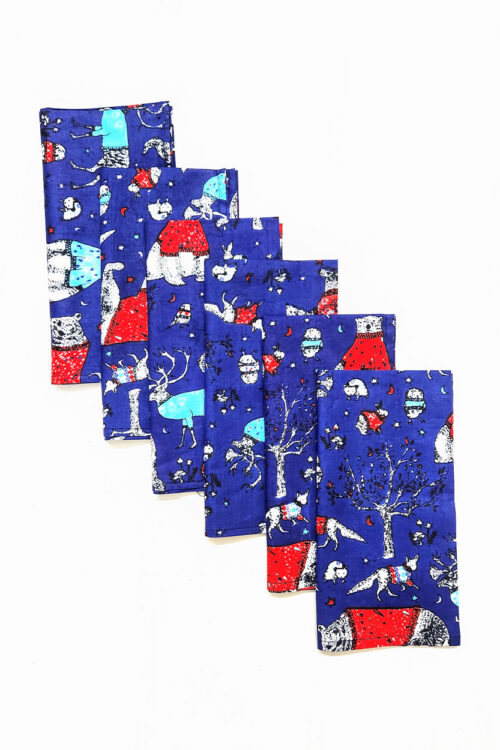 Blue Holiday Napkins