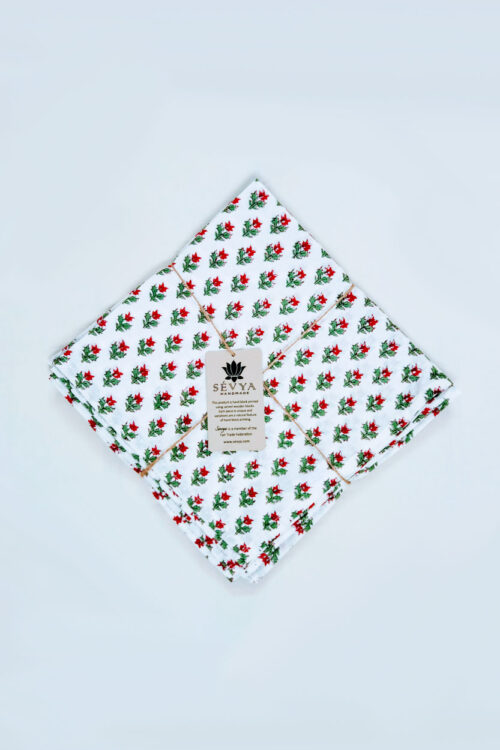 White Holiday Napkins