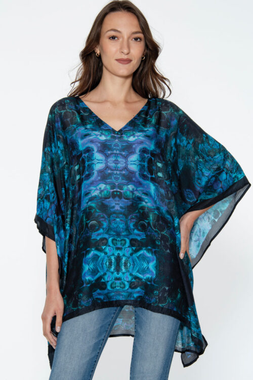 Shalini Blue Caftan Top