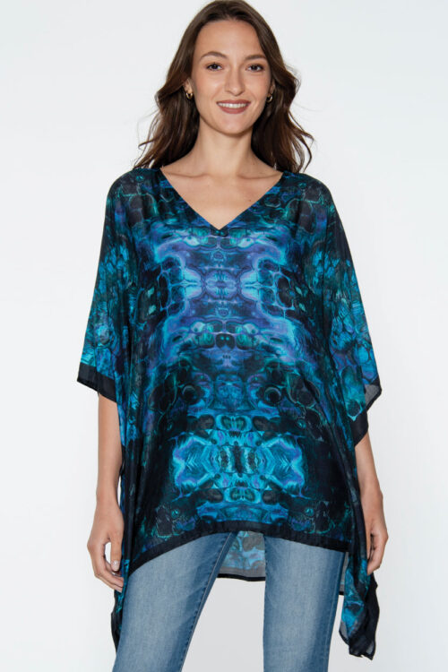 Shalini Blue Caftan Top