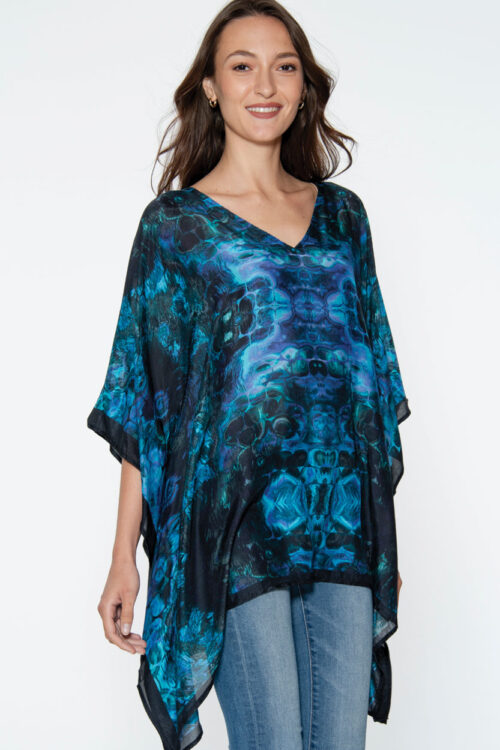 Shalini Blue Caftan Top