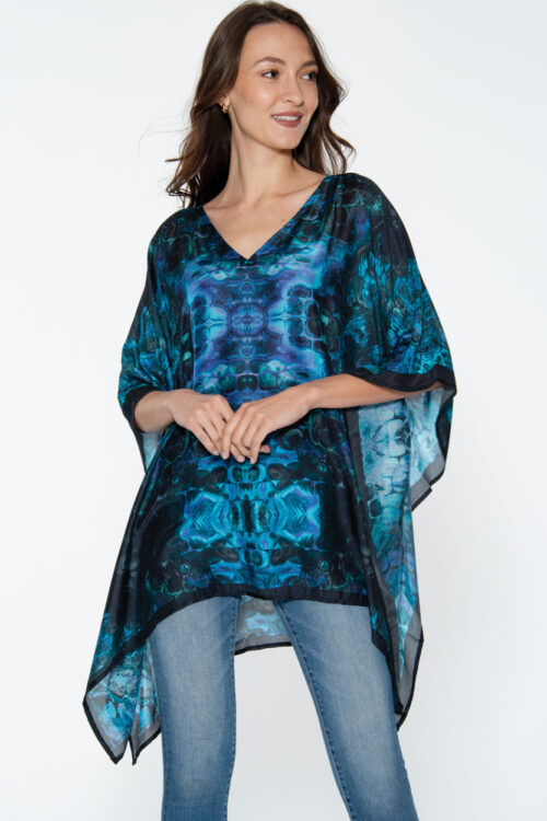 Shalini Blue Caftan Top