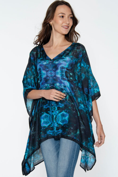 Shalini Blue Caftan Top