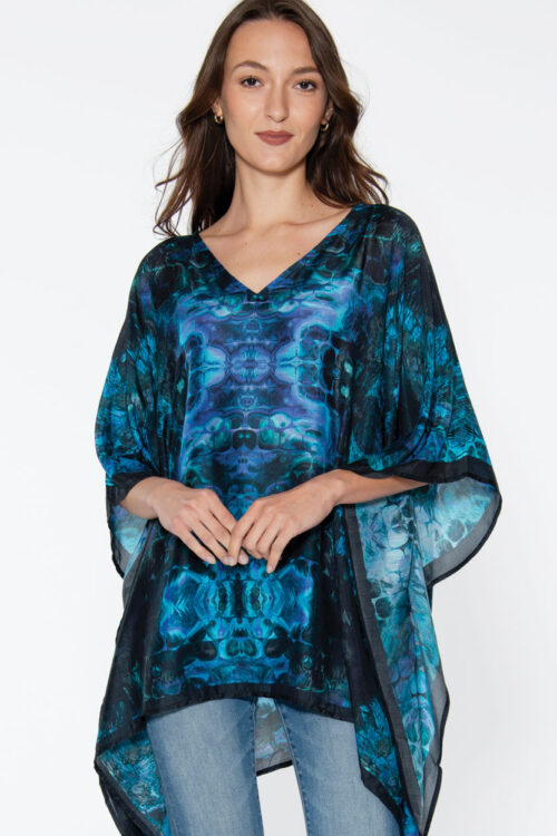 Shalini Blue Caftan Top