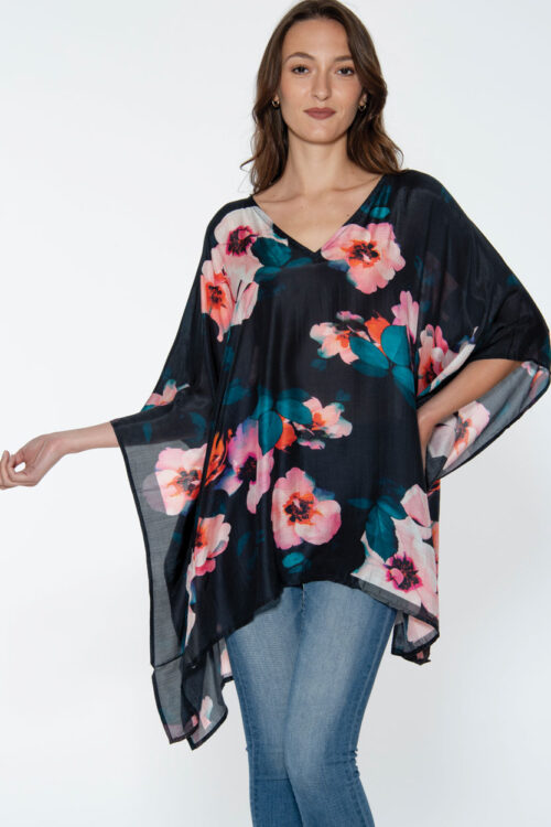 Shalini Pink Floral Caftan Top