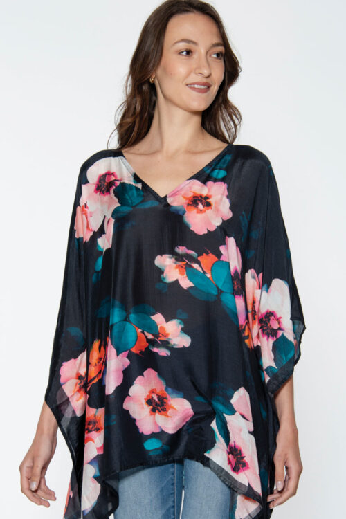 Shalini Pink Floral Caftan Top