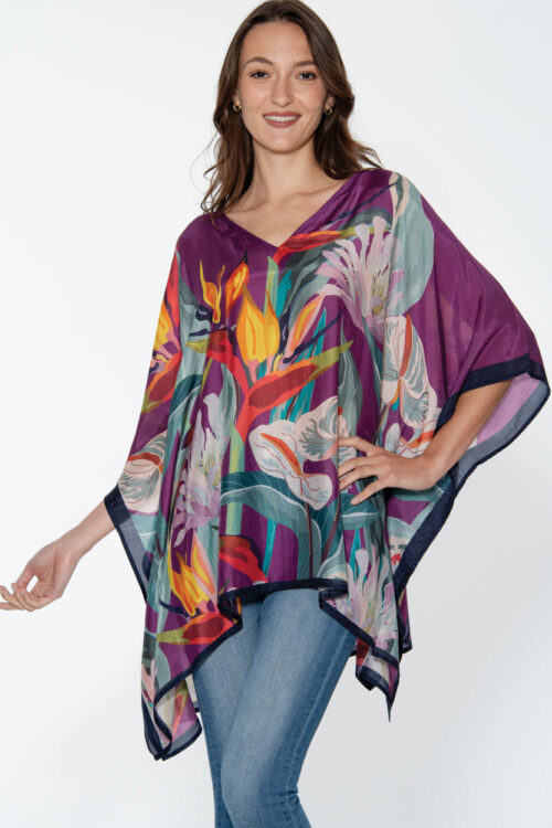 Shalini Purple Caftan Top