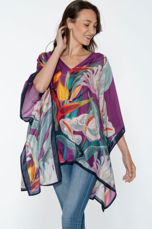 Shalini Purple Caftan Top