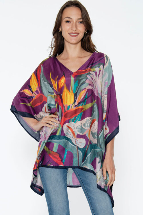 Shalini Purple Caftan Top