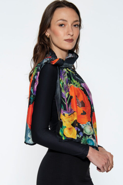 Samiya Silky Floral Scarf