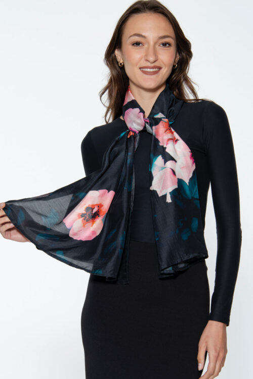 Samiya Pink Floral Scarf