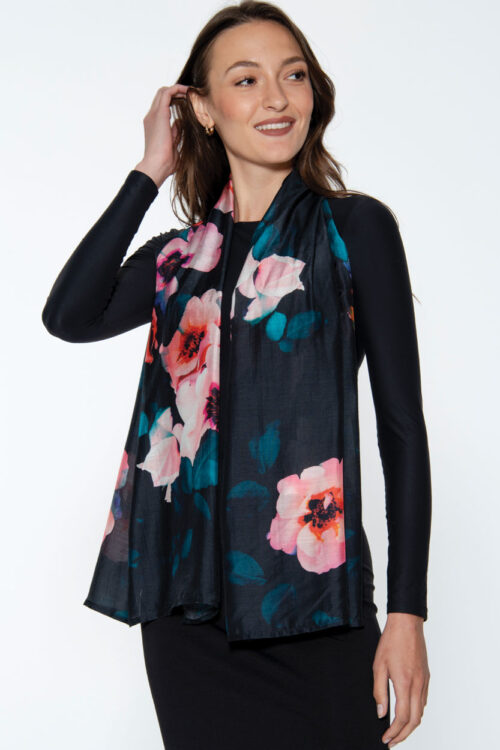 Samiya Pink Floral Scarf