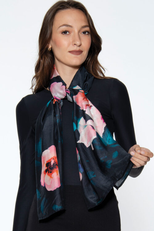 Samiya Pink Floral Scarf