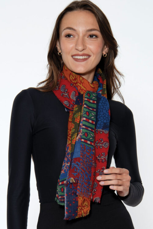 Amiya Patchwork Wool Shawl