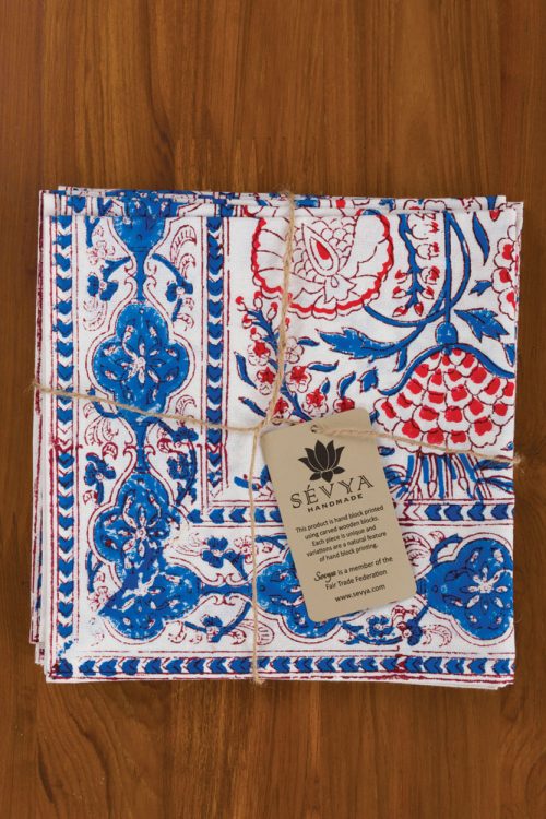 Blue Holiday Napkins