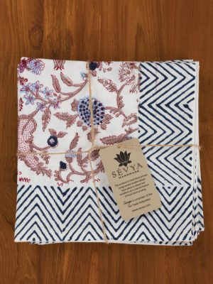 Mauve Floral Napkins