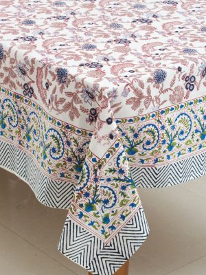 Mauve Floral Tablecloth