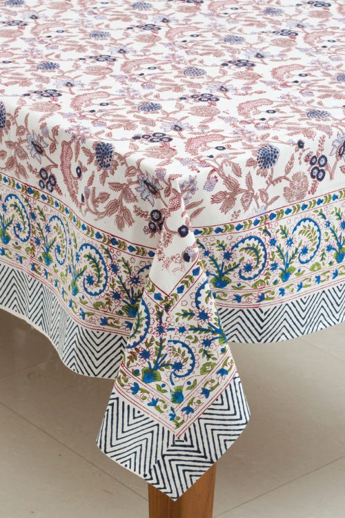 Mauve Floral Tablecloth