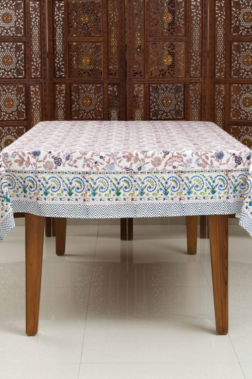 Mauve Floral Tablecloth