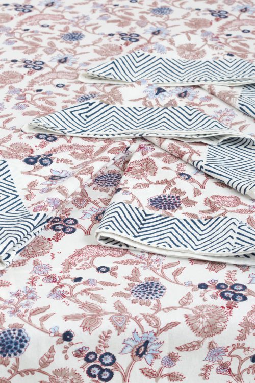 Mauve Floral Tablecloth