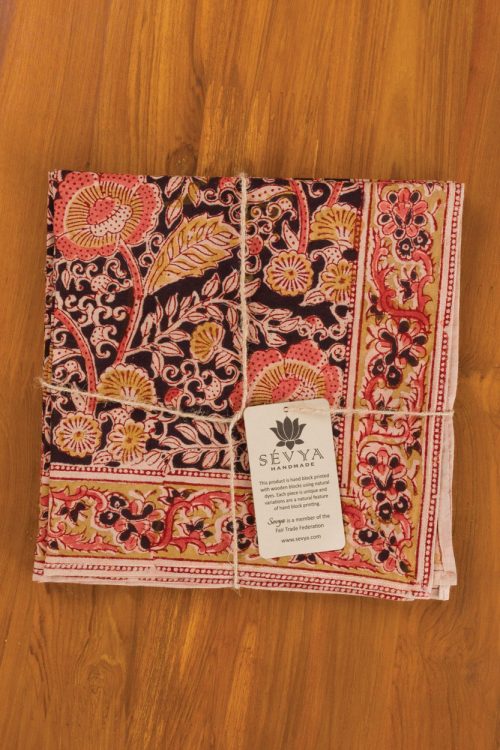 Rose Kalamkari Napkin Set