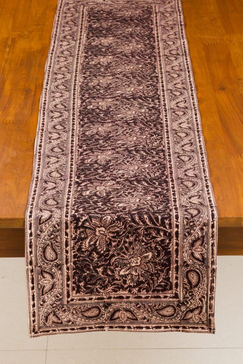 Black Floral Table Runner