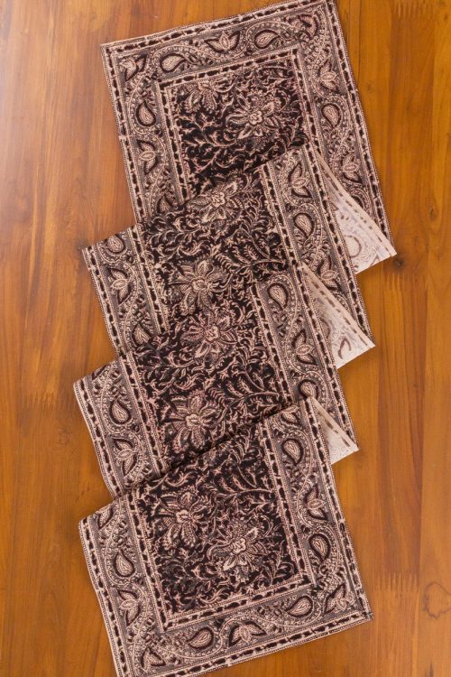 Black Floral Table Runner