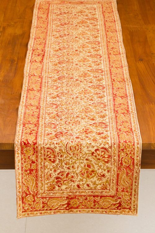 Gold Floral Table Runner