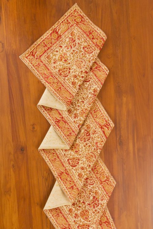 Gold Floral Table Runner