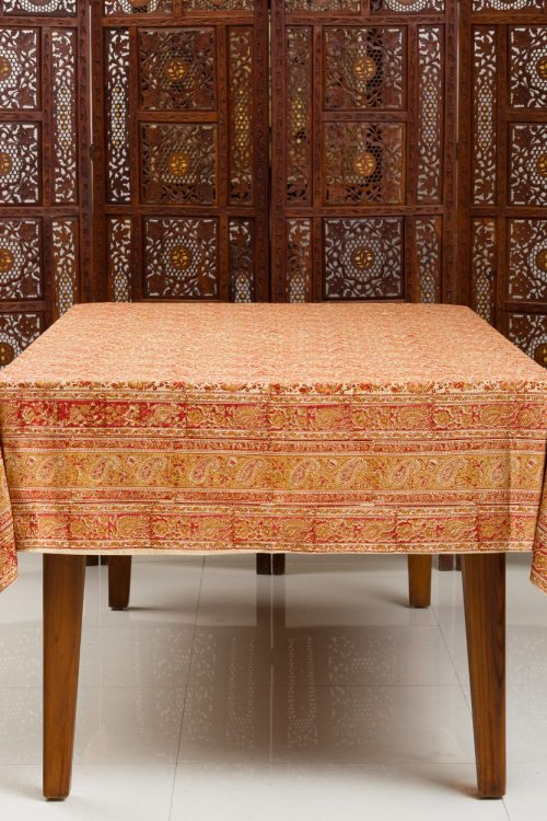 Gold Floral Tablecloth