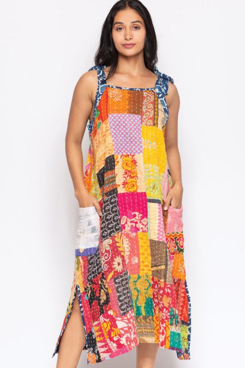 Reversible Cotton Kantha Dress