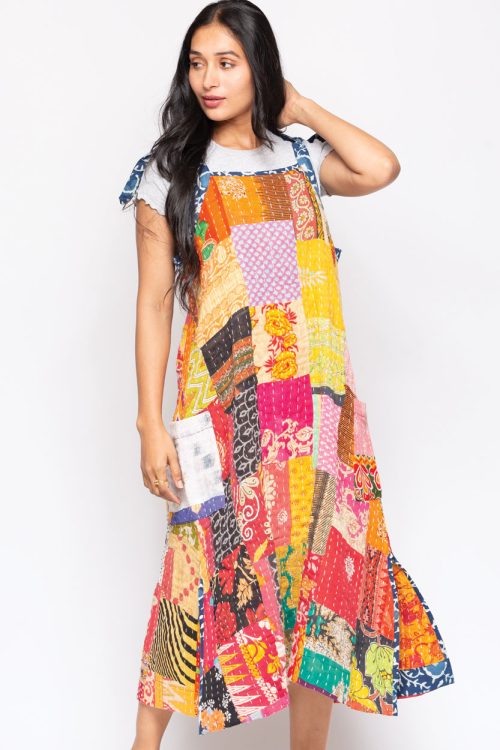 Reversible Cotton Kantha Dress