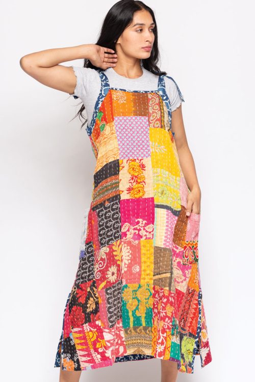 Reversible Cotton Kantha Dress