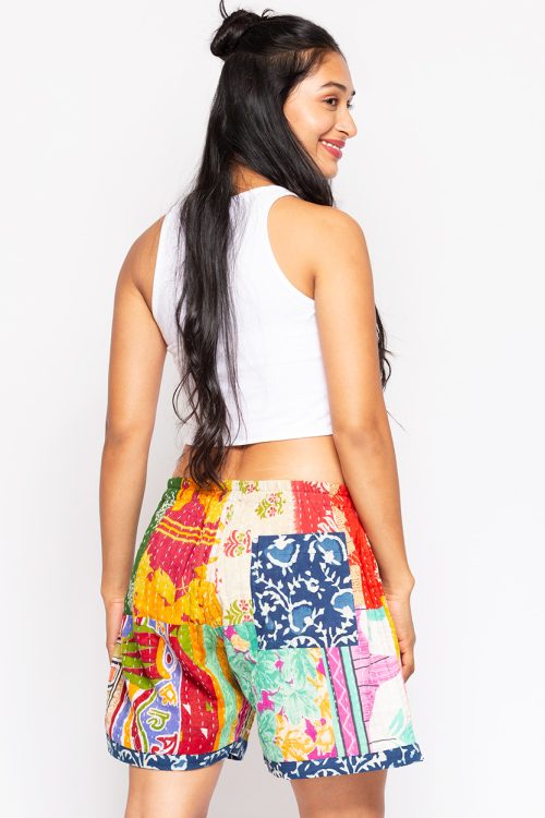 Cotton Kantha Shorts