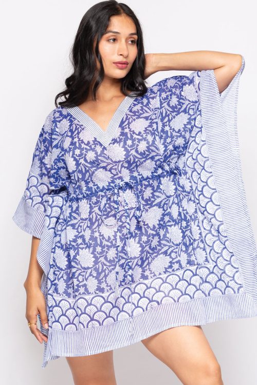 Namita Blue Cotton Kaftans