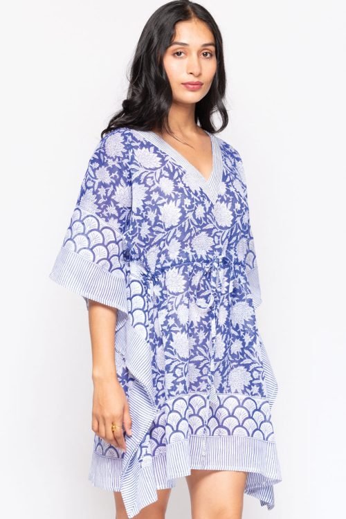 Namita Blue Cotton Kaftans