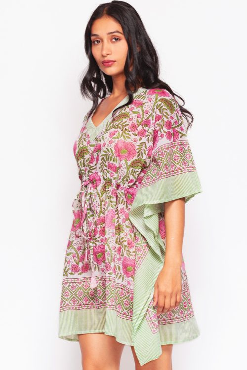 Namita Pink Cotton Kaftan