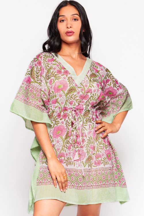 Namita Pink Cotton Kaftan