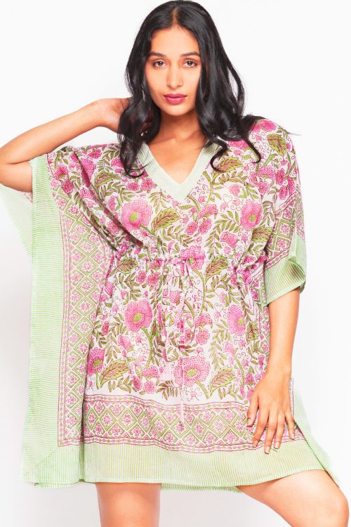 Namita Pink Cotton Kaftan