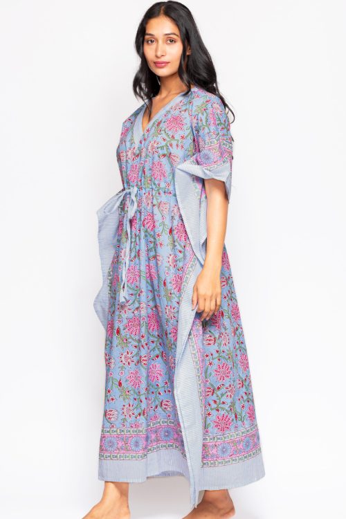 Anjali Blue Floral Caftan