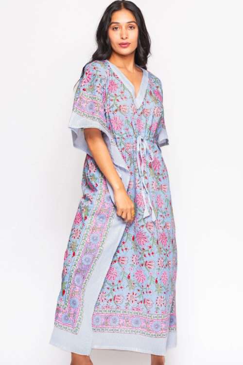 Anjali Blue Floral Caftan