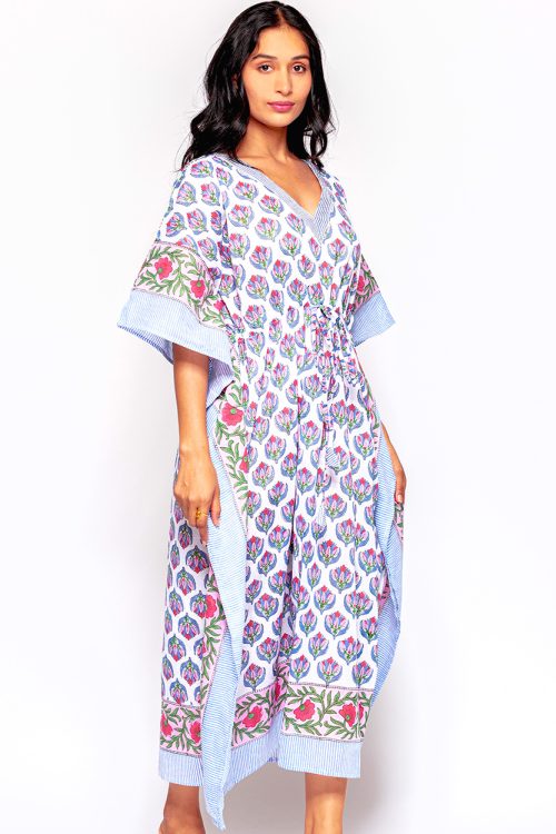 Anjali Floral Cotton Caftan