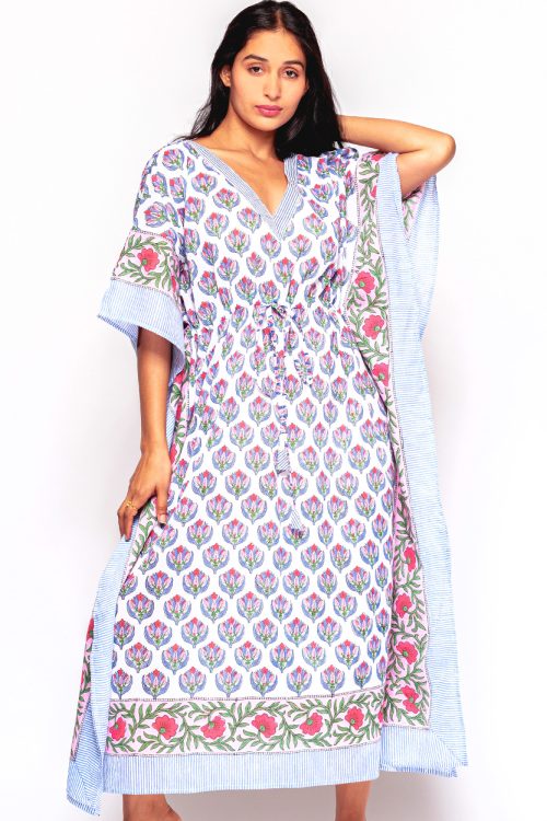 Anjali Floral Cotton Caftan