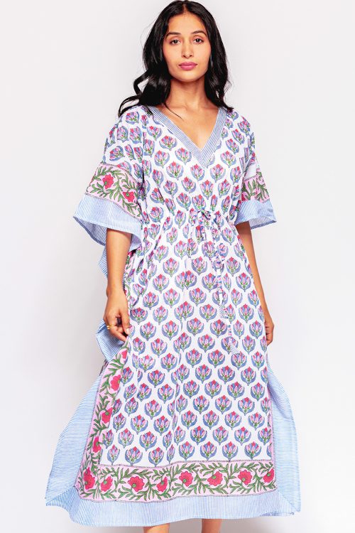 Anjali Floral Cotton Caftan