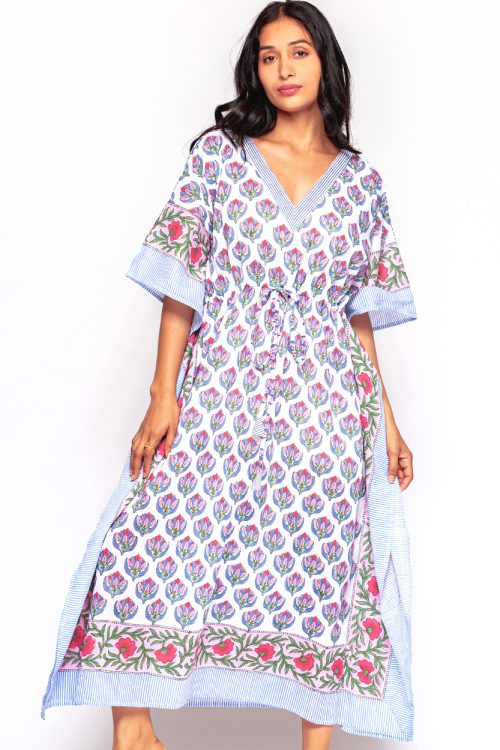 Anjali Floral Cotton Caftan