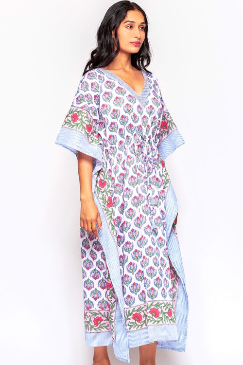 Anjali Floral Cotton Caftan